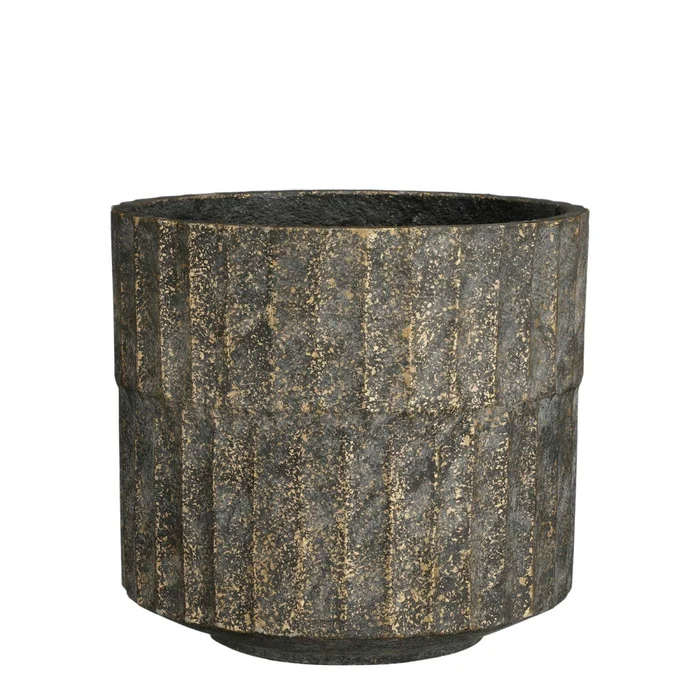 Maceta Small Cemento Negro Apiro en Negro - Jarrones, Uruguay | Divino