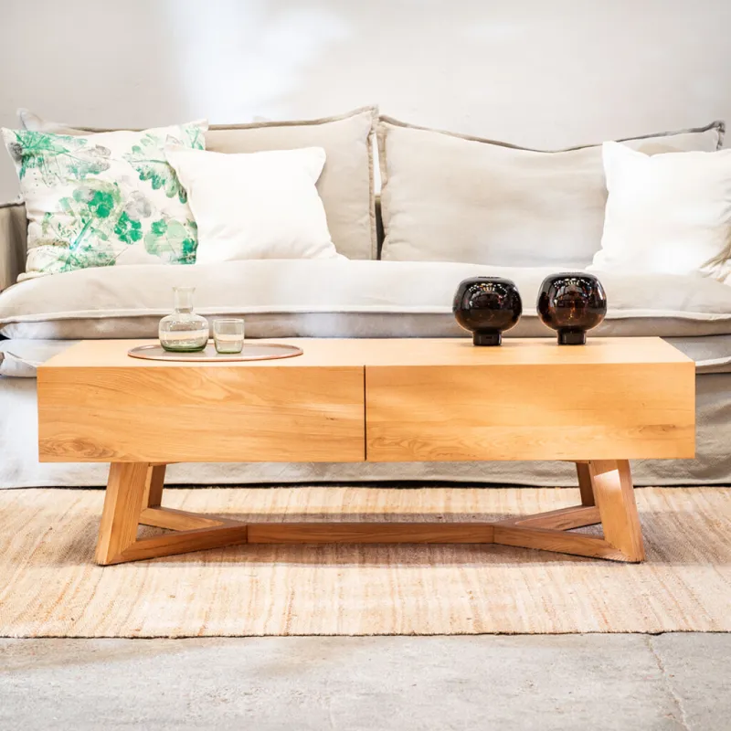 Mesa De Centro Brezo en Madera natural - Mesas de living, Uruguay | Aihaus