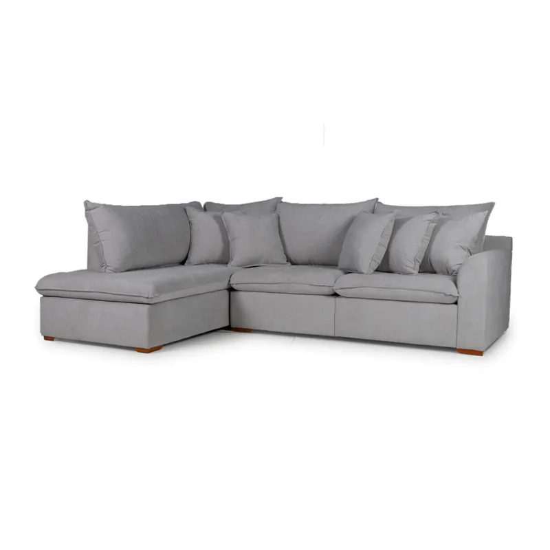 Rinconera Atualitta - Tela Microfibra - Chaise Izquierdo - TC1009 (Plata) en Gris - Sillones y sofás, Uruguay | NYR