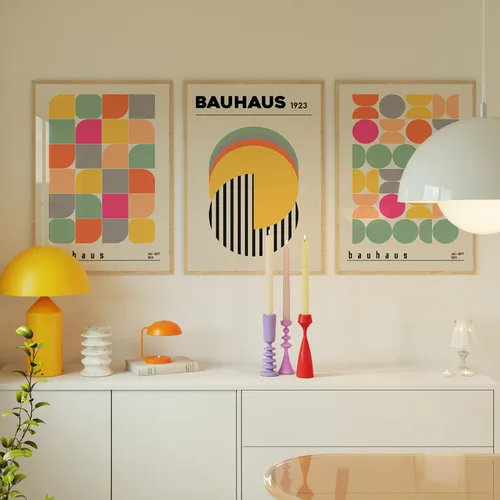 Bauhaus - Pastel en Multicolor - Láminas, Uruguay | La Cuadrería