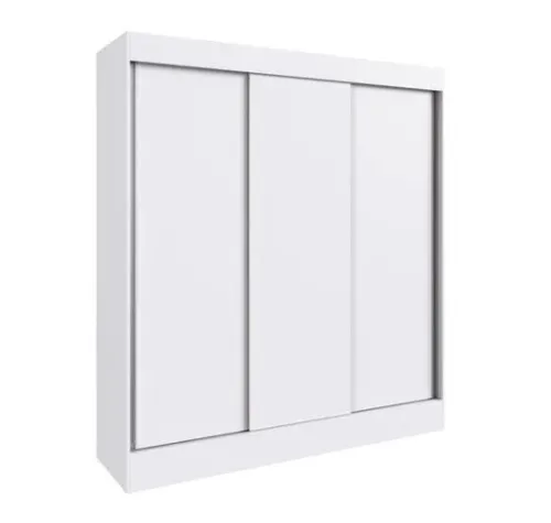 Ropero Placard 3 Puertas Corredizas 2 Cajones Dormitorio (Blanco) - Roperos y placares, Uruguay | Soy Hogar