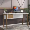 Escritorio Linea Veneza - Blanco/Miel en Multicolor - Escritorios y sillas de escritorio, Uruguay | La Cueva Muebles, vista 1 de 3