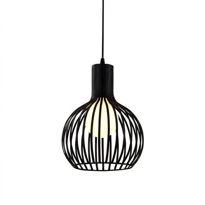 Lampara colgante jaula circular - Negra en Negro - Lámparas colgantes, Uruguay | Iluminica, vista 2