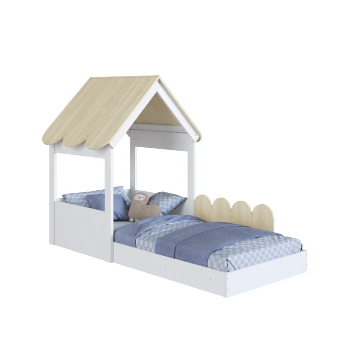 Cama Gretel – Beige en Blanco - Dormitorio, Uruguay | RM Muebles y Deco, vista 7