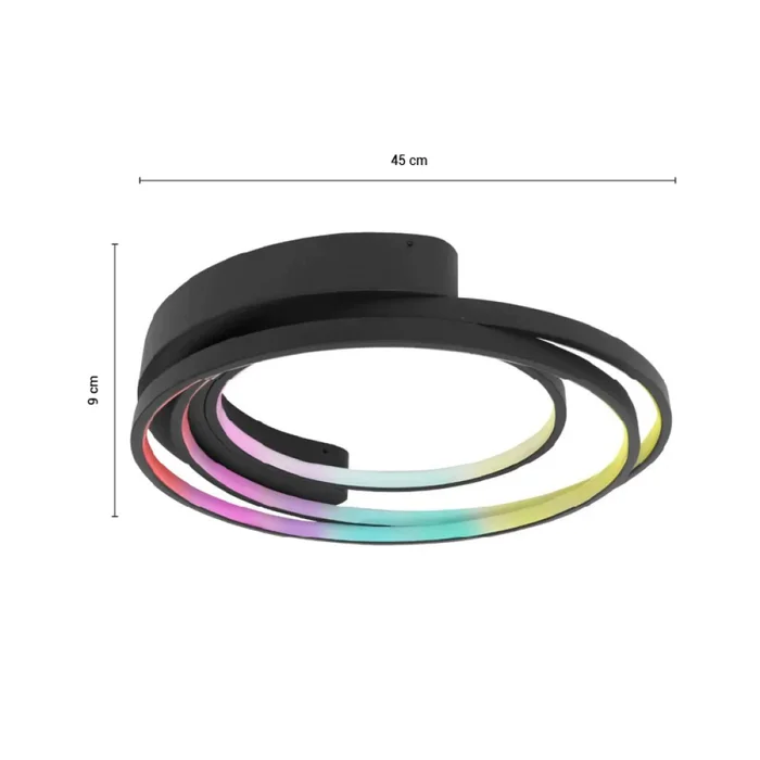 Panel LED LEDVANCE OSRAM Deco Smart Negro De Adosar 27W RGB en Negro - Lámparas colgantes, Uruguay | Serlux, vista 5
