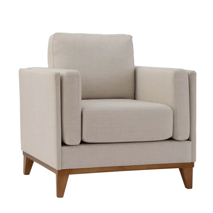 Butaca Tela-premium Blanco Luxor Premium Hueso en Beige - Sillones y sofás, Uruguay | Divino, vista 2