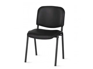 Silla tapizada cuero para sala de espera en Negro - Sillas de escritorio, Uruguay | Quesal, vista 5