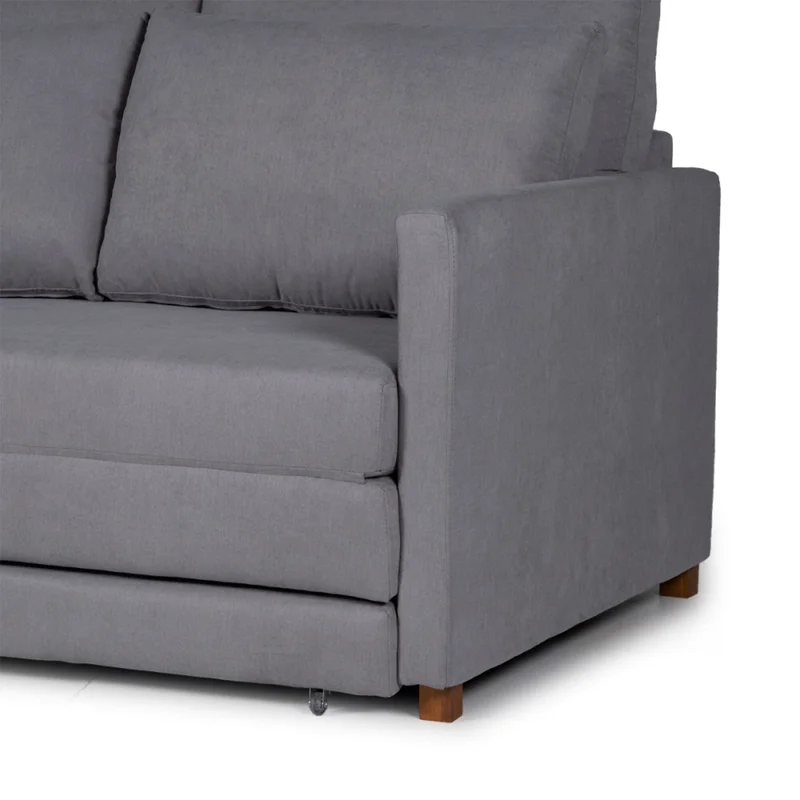 Sofá Cama Niki - Tela Microfibra - 9903 (Soft Gris) en Gris - Sillones y sofás, Uruguay | Nyr, vista 5