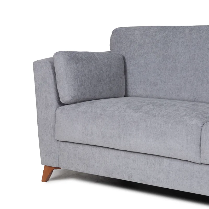 Sofá Capri - Tela Microfibra - 3 cuerpos - Cora 06-153 (Grafito) en Gris - Sillones y sofás, Uruguay | Nyr, vista 5