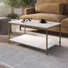 Mesa de Centro Ratona Rectangular Tapa Doble (Mármol y Hierro Dorado) - Mesas de living, Uruguay | Berna home, vista 4 de 5