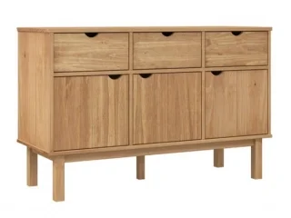Aparador 3P y 3C Mel/Gris Linea Nordica en Madera Maciza en Madera natural - Aparadores y recibidores, Uruguay | Quesal, vista 14