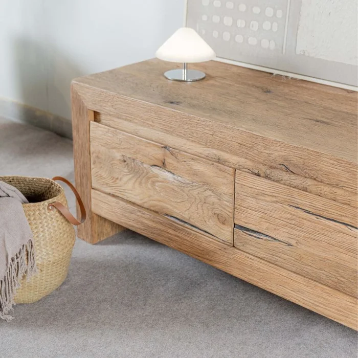 Rack Roble en Madera natural - Muebles para TV, Uruguay | Fábrica Italiana, vista 5