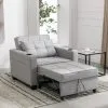 Sofa Cama Una Plaza Tapizado En Tela Color Gris Apertura Frontal en Gris - Sillones y sofás, Uruguay | Soy Hogar, vista 3 de 4