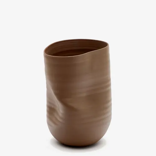 Jarrón Macarelleta de cerámica marrón oscuro Ø 21 cm - Ø 32 cm en Marrón - Jarrones, Uruguay | Kavehome