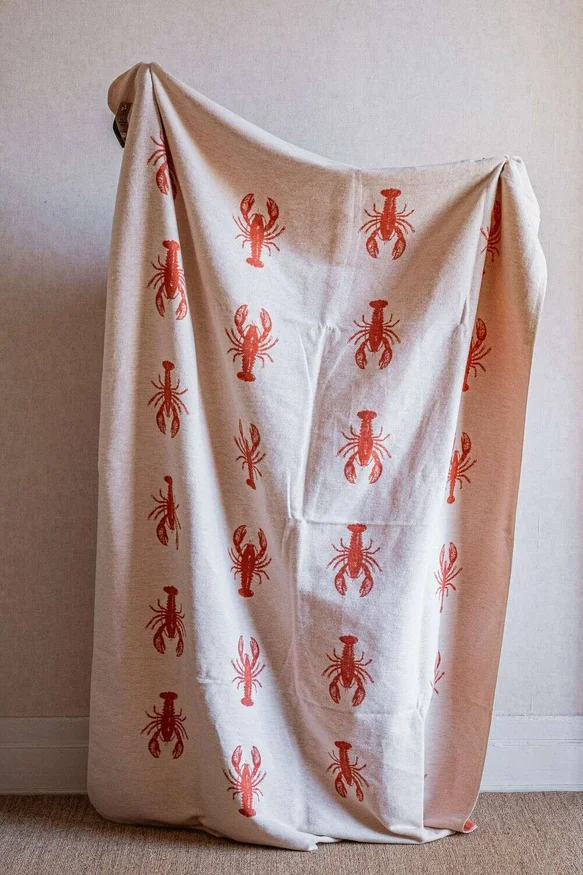 MANTA AUSTRIACA - LANGOSTAS - Textiles, Uruguay | La Iberica, vista 2