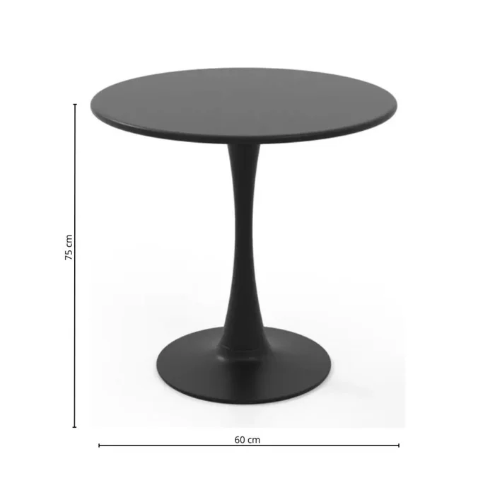 Mesa Tulip 60 cm - Negro en Negro - Mesas de living, Uruguay | La Cueva Muebles, vista 8