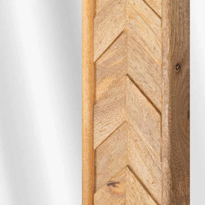 Espejo De Pared Madera-de-mango Marron Rectangular Akira en Marrón - Espejos, Uruguay | Divino, vista 2