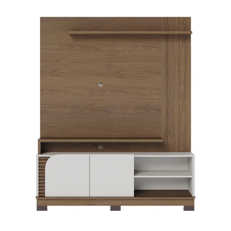 Modular Rack Panel 2 Puertas Con Estantes Hasta 50 Pulgadas en Marrón - Muebles para TV, Uruguay | Soy Hogar, vista 3