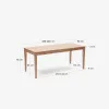 Mesa extensible Yain de chapa y madera maciza de roble - 120 (180) x 80 cm en Madera natural - Mesas de comedor, Uruguay | Kavehome, vista 10 de 10