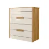 Comoda Cajonera 4 Cajones Correderas Telescópicas Mdp Freijo Off White - Cómodas, Uruguay | Lais Muebles, vista 1 de 3