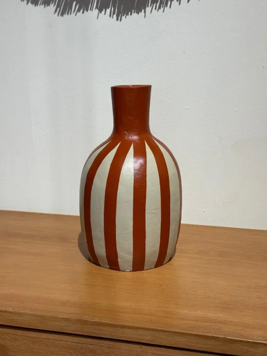 Botella rayas terracota en Multicolor - Jarrones, Uruguay | FMB
