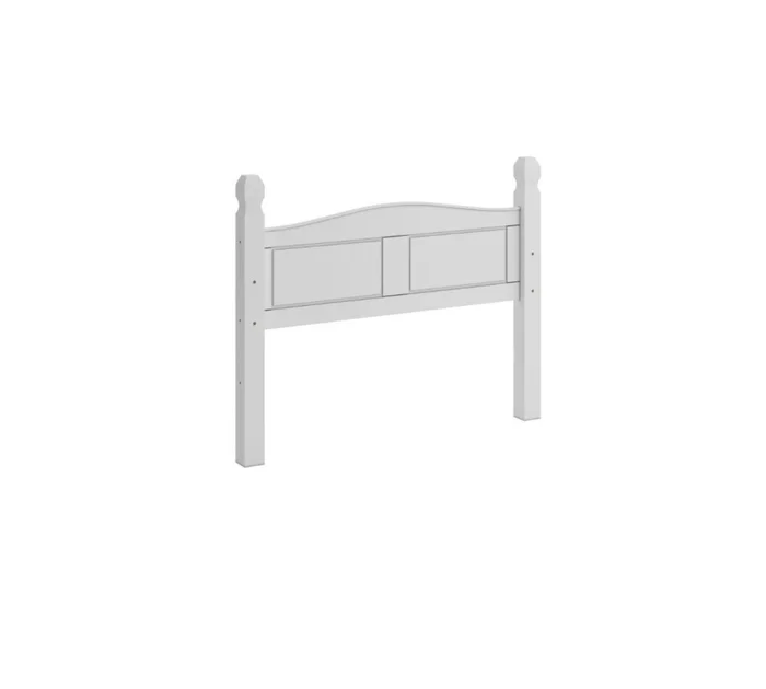 Respaldo 2 plazas Madera Maciza 140cm - Linea Mexicana en Blanco - Respaldos de cama, Uruguay | Rústico Hogar, vista 2