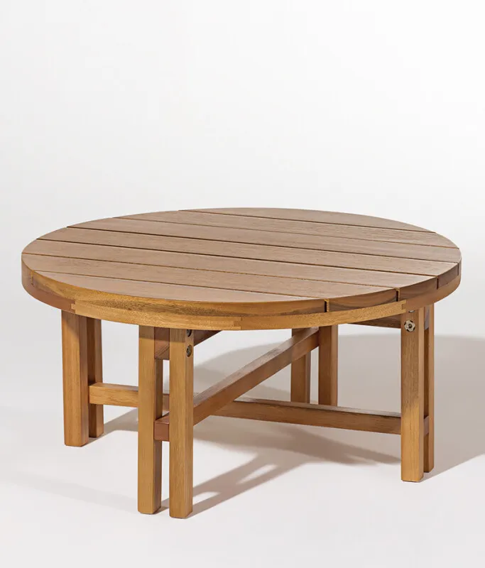 MESA DE CENTRO LACUNA 70x70x35CM JATOBA en Madera natural - Muebles para el exterior, Uruguay | Vinibel