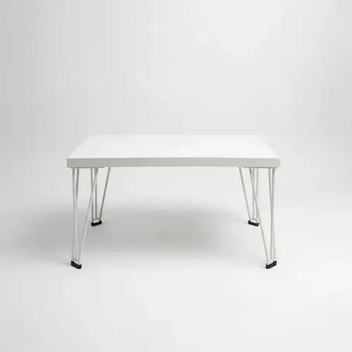 Mesa Ratona blanca con patas de metal - PRODUCTO CON DETALLES en Blanco - Mesas de living, Uruguay | Champagne Home