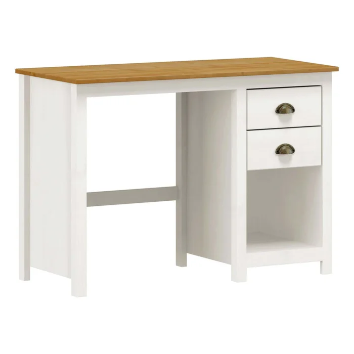 Escritorio 2 Cajones Madera Blanco Topazio en Blanco - Escritorios y sillas de escritorio, Uruguay | Divino, vista 2