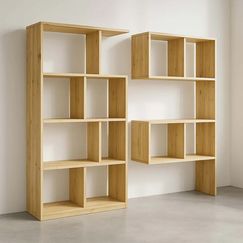 Biblioteca Madera Natural-beige Tetris en Madera natural - Bibliotecas, Uruguay | Divino