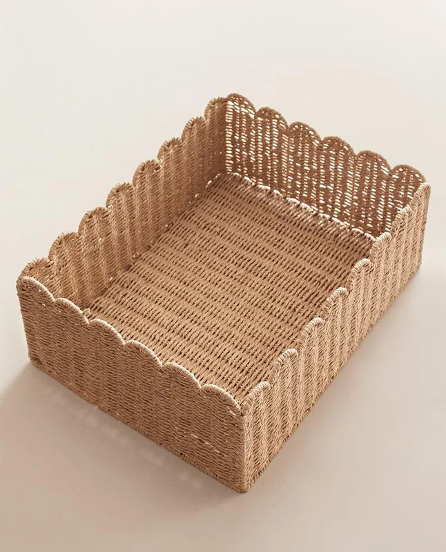 CESTA ONDAS MEDIANA en Beige - Canastos, Uruguay | Zara Home, vista 7
