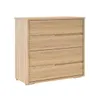 Cómoda 4 cajones - Moderna - Hanover Frizz en Madera natural - Cómodas, Uruguay | Rústico Hogar, vista 1 de 2