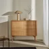 Aparador Lenon - 1 puerta y 3 cajones de madera y chapa de roble 105 x 84 cm FSC MIX Credit en Madera natural - Aparadores y recibidores, Uruguay | Kavehome, vista 2 de 9