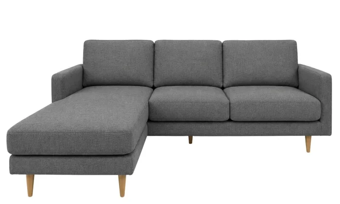 Sofa con Chaise PRADA PREVENTA - Dark Grey Tela Rústica en Dark Grey Tela Rústica - Sillones y sofás, Uruguay | Finkel