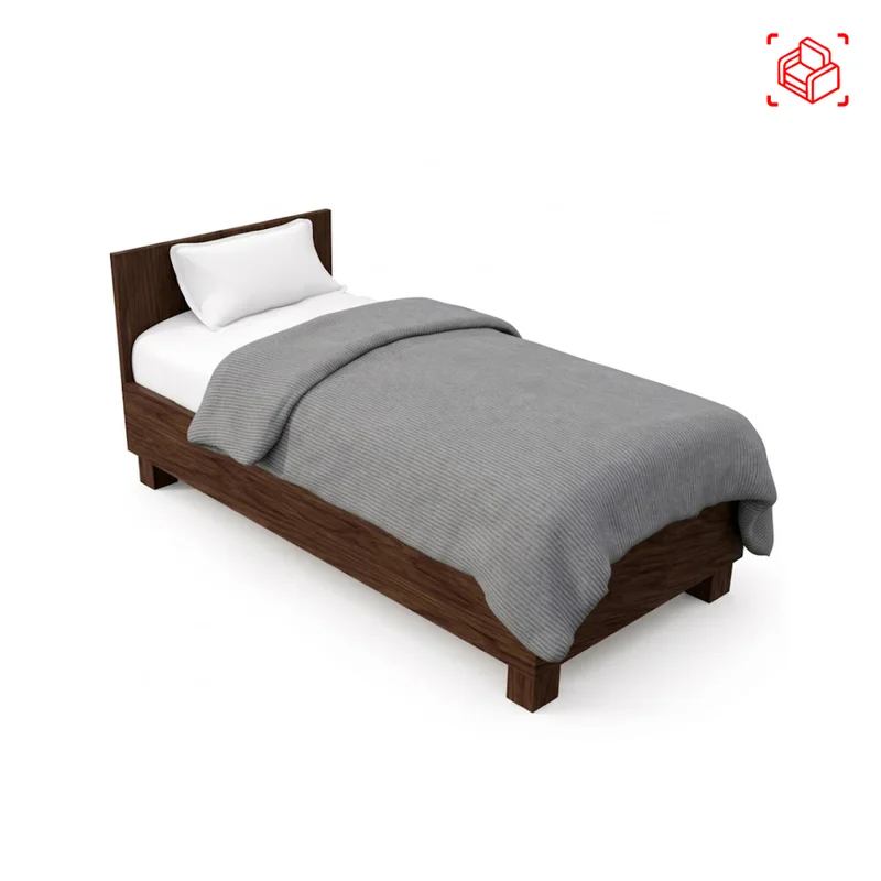 Cama 1 Plaza Madera Marron Mex en Marrón - Dormitorio, Uruguay | Divino, vista 4