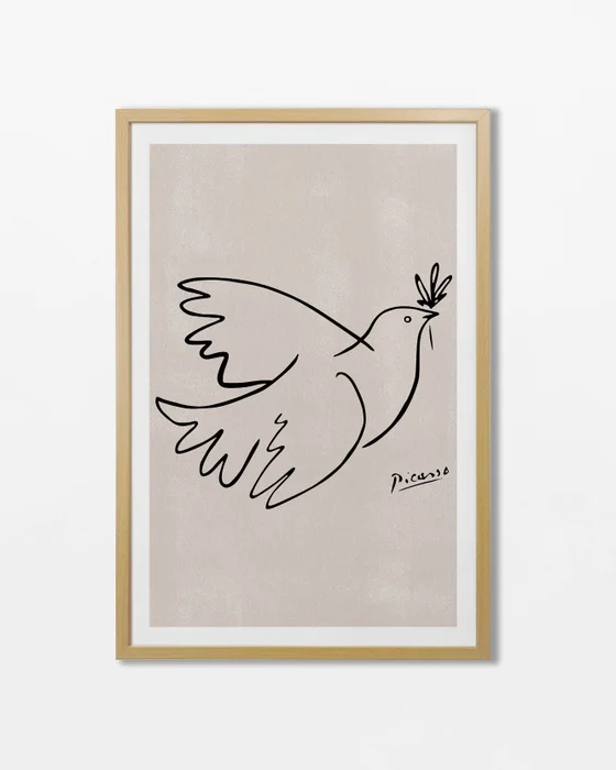 Picasso - Paloma de la Paz en Beige - Láminas, Uruguay | La Cuadrería