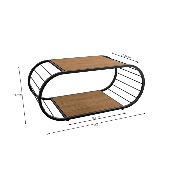 MESA RATONA LINEA INDUSTRIAL METAL en Madera natural - Mesas de living, Uruguay | Balton, vista 5