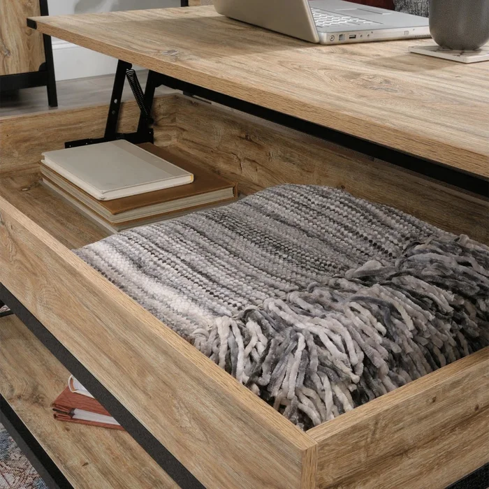 Mesa Ratona Articulada - Sauder - Linea River en Madera natural - Mesas de living, Uruguay | Ecowood, vista 4