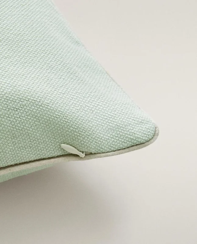 FUNDA COJÍN PIPING en Verde - Textiles, Uruguay | Zara Home, vista 5