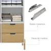 Ropero Armario de 3 Puertas, Perchero y 4 Cajones en MDP - Madera - Línea Melilla - Blanco en Blanco - Roperos y placares, Uruguay | Mulata, vista 6 de 9