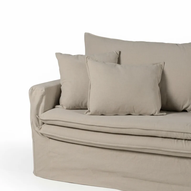 Sofá Gin con Funda - Tela Rústica - 3 cuerpos - TD5263-1636 (Capuccino) en Beige - Sillones y sofás, Uruguay | Nyr, vista 5