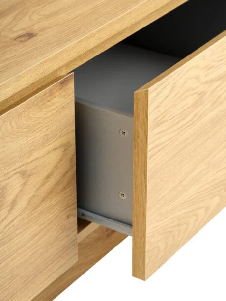 Mueble TV LIMFJORDEN 2 cajones 1 puerta roble en Madera natural - Muebles para TV, Uruguay | JYSK, vista 2