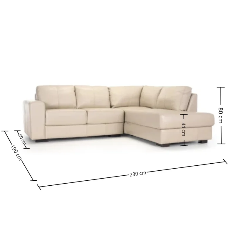 Rinconera Colorado - Cuero Básico - Chaise Derecho - Arena - (Preventa) en Beige - Sillones y sofás, Uruguay | Nyr, vista 4