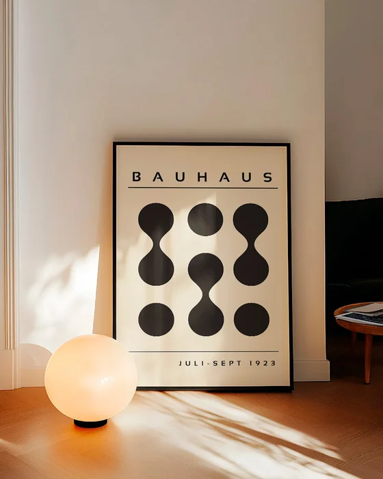 Bauhaus - Black & white N.01 en Beige - Láminas, Uruguay | La Cuadrería, vista 2