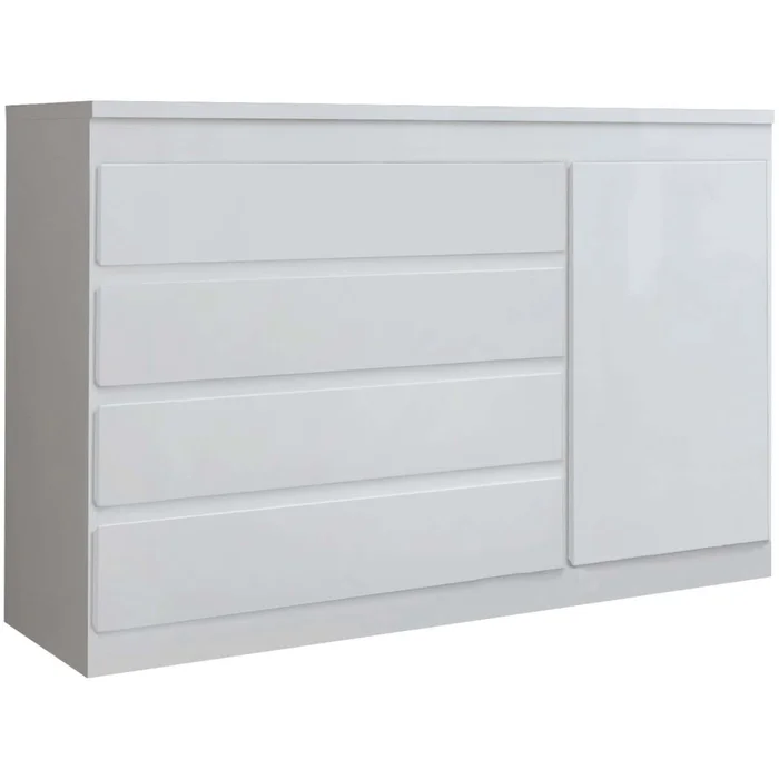 Cómoda Cajonera 4 Cajones Mdf Blanco Zapatera South en Blanco - Cómodas, Uruguay | Divino, vista 2