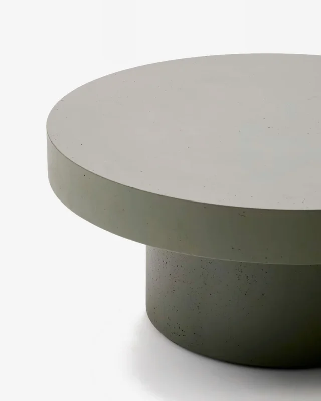 Mesa de centro Aiguablava de cemento - verde Ø 66 cm en Verde - Mesas de living, Uruguay | Kavehome, vista 5