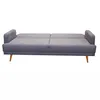 SOFA CAMA NORDICO - EASY CLEAN GRIS - ALMOHADONES TRAMADOS GRIS - PATAS MADERA CLARA en Gris - Sillones y sofás, Uruguay | Champagne Home, vista 2 de 5
