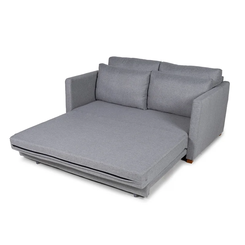 Sofá Cama Niki - Tela Rústica - 9910 (Lino Gris) en Gris - Sillones y sofás, Uruguay | NYR, vista 3