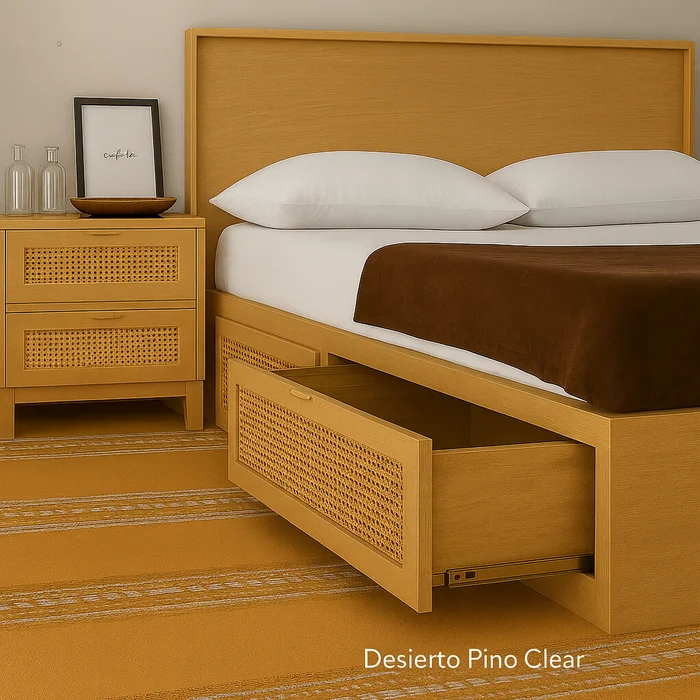Cama Canagge con Ratán en Marrón - Dormitorio, Uruguay | Tree House Deco, vista 12