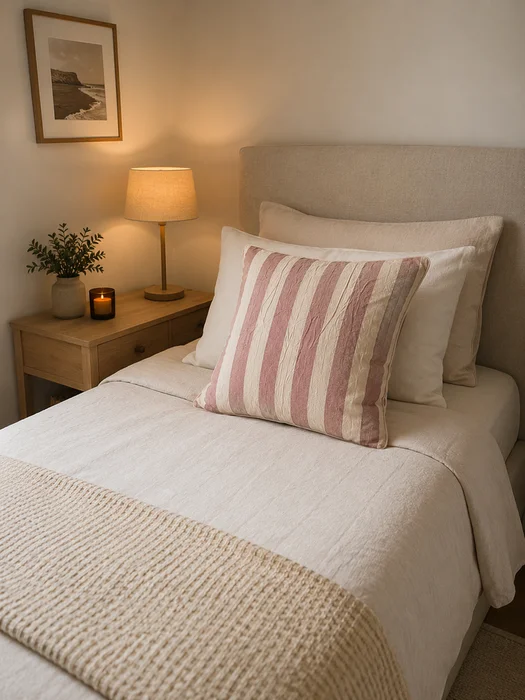 Almohadón Blush en Gris - Textiles, Uruguay | Decilo con Alma